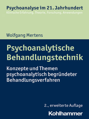 cover image of Psychoanalytische Behandlungstechnik
